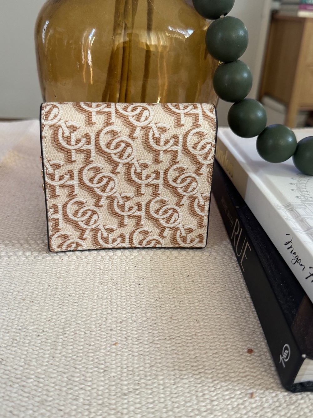 Neutral Beige Patterned Decorative Accent Box